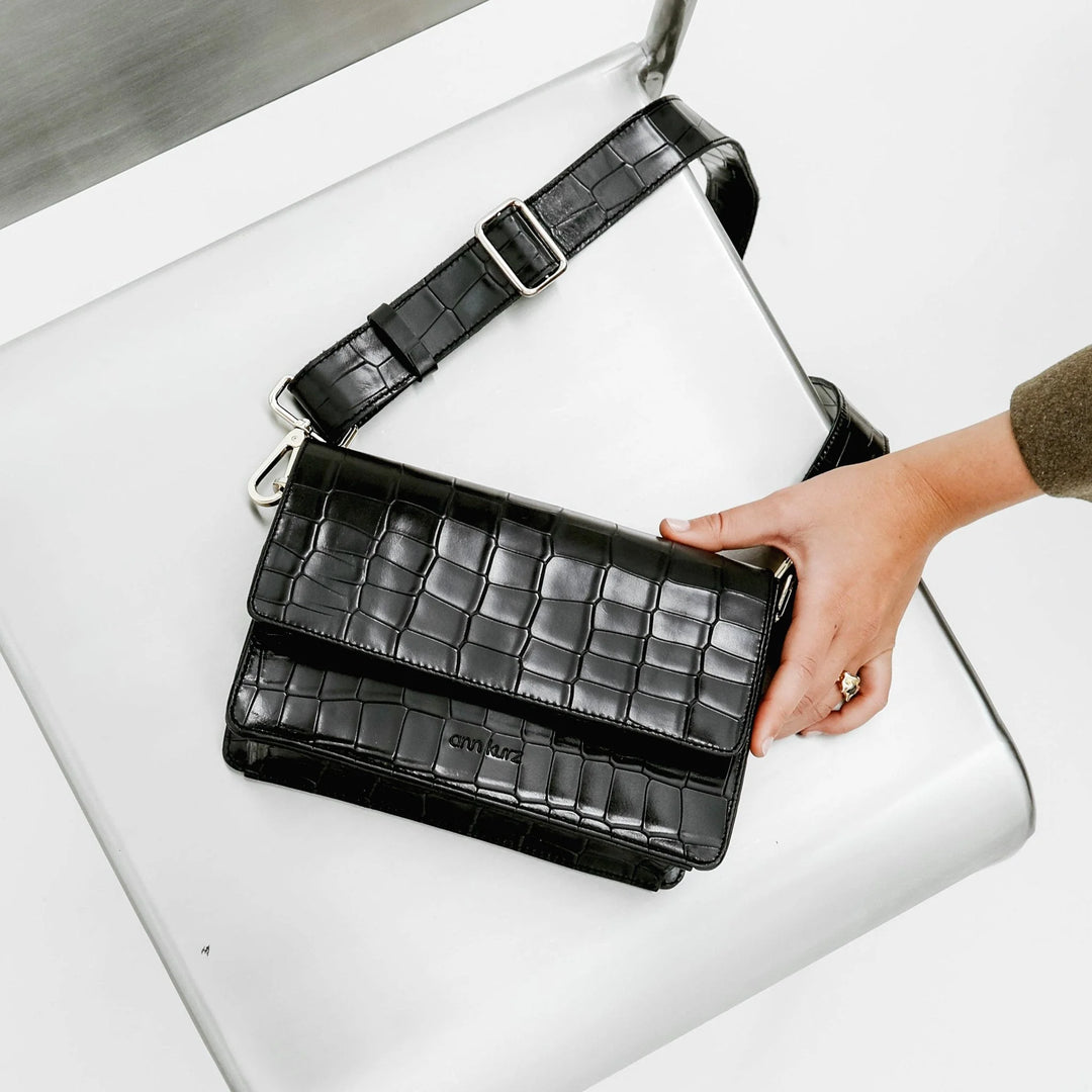 Le Parfait Sac à Bandoulière Carre Croco - Divers Coloris