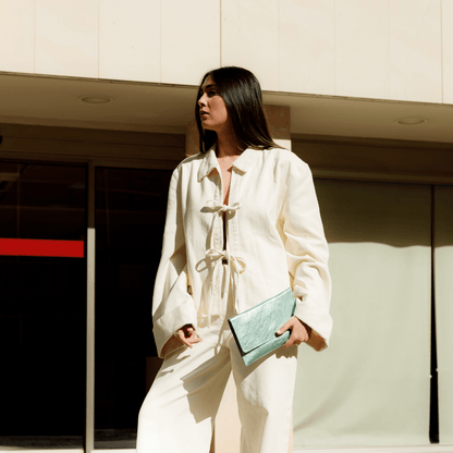 Sac Thin Clutch Grainé - Divers Coloris