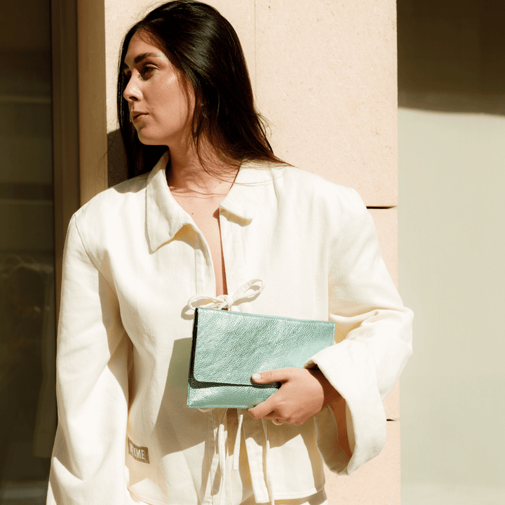 Sac Thin Clutch Grainé - Divers Coloris