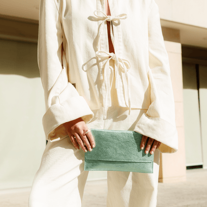 Sac Thin Clutch Grainé - Divers Coloris