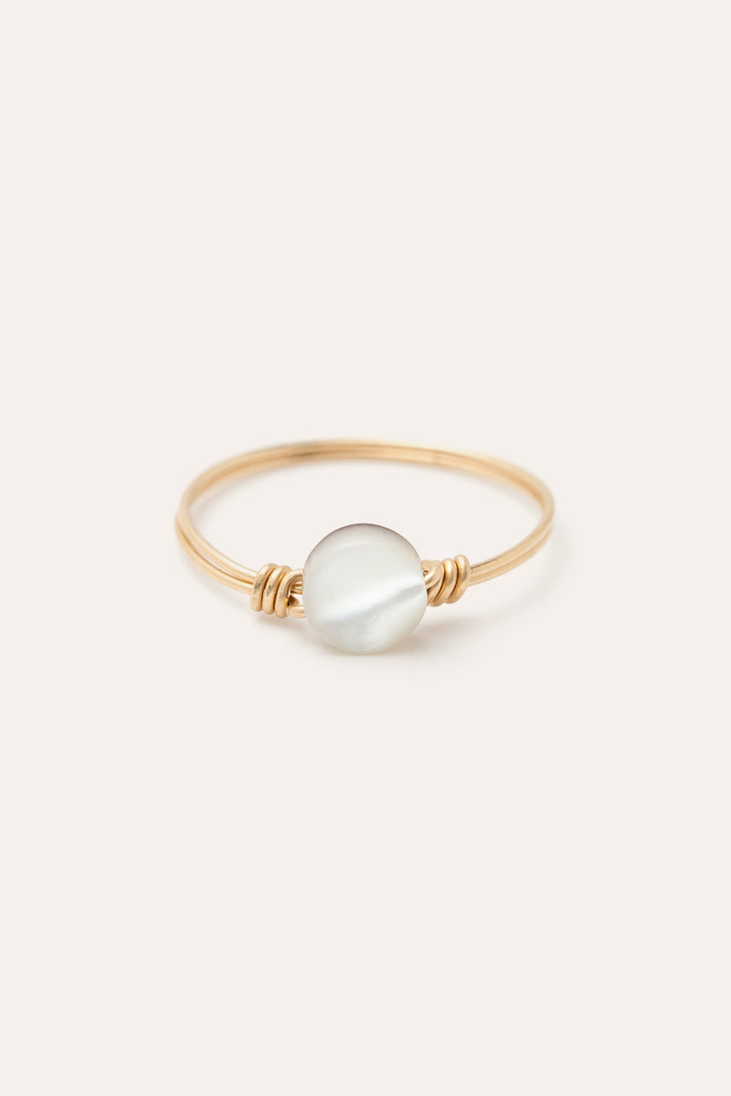 Bague Bouton Nacre