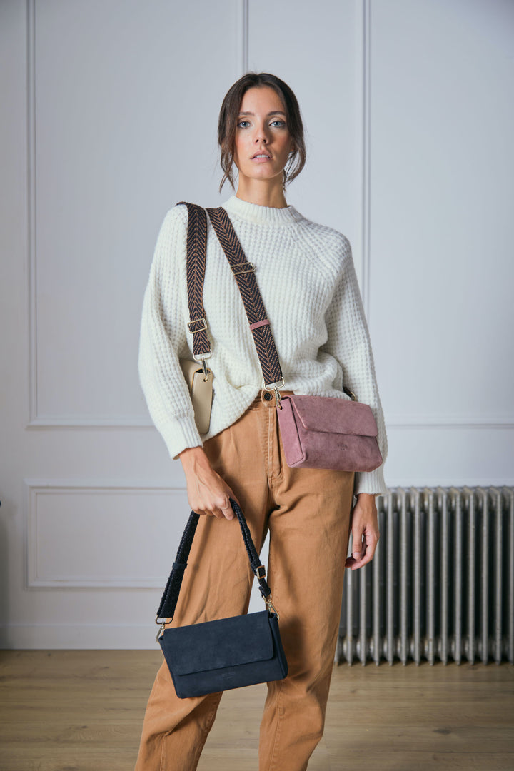 Sac Pack Large Suède - Divers coloris