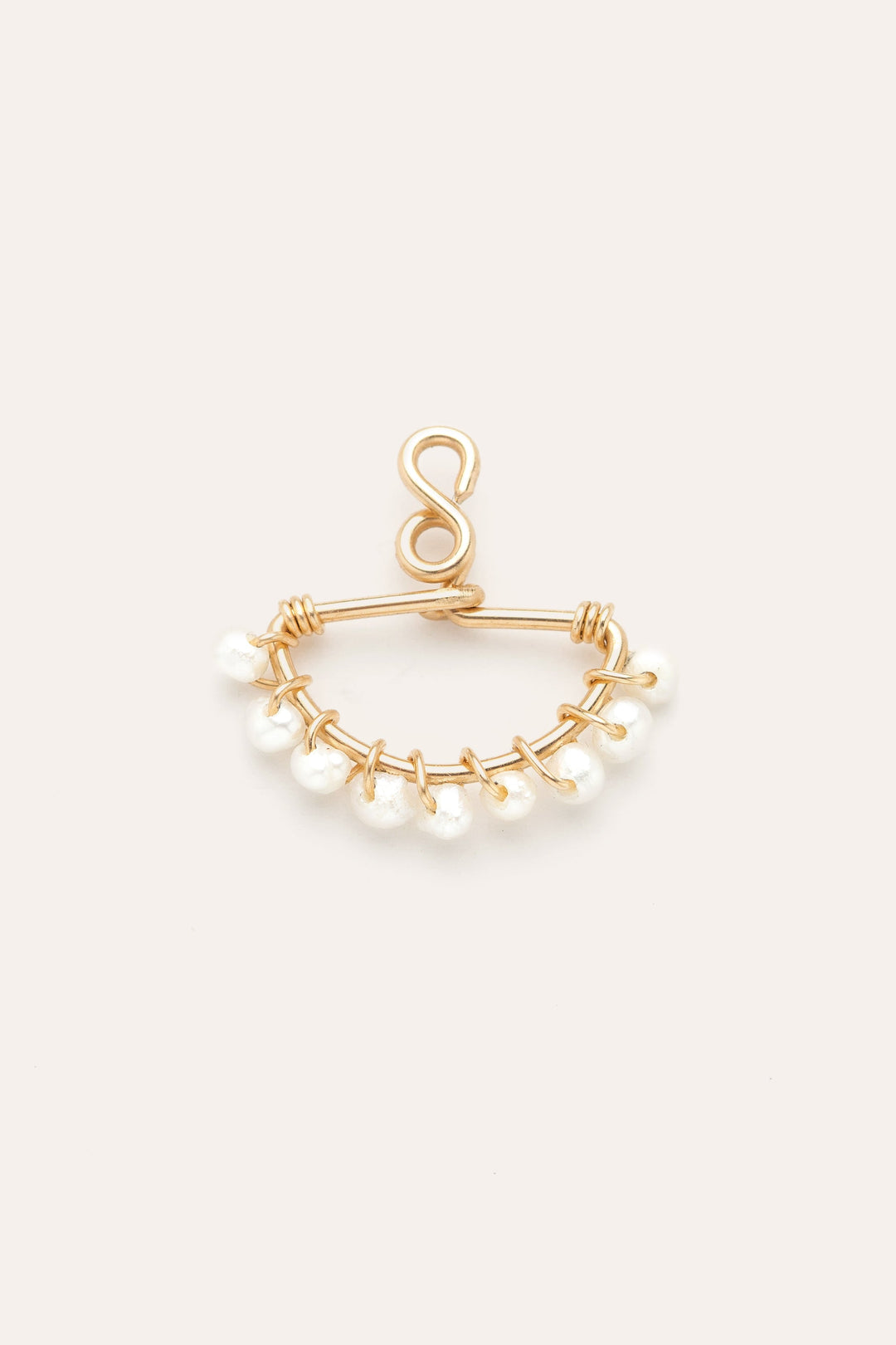 Dos de Boucles Dentelle Demi Lune Perle