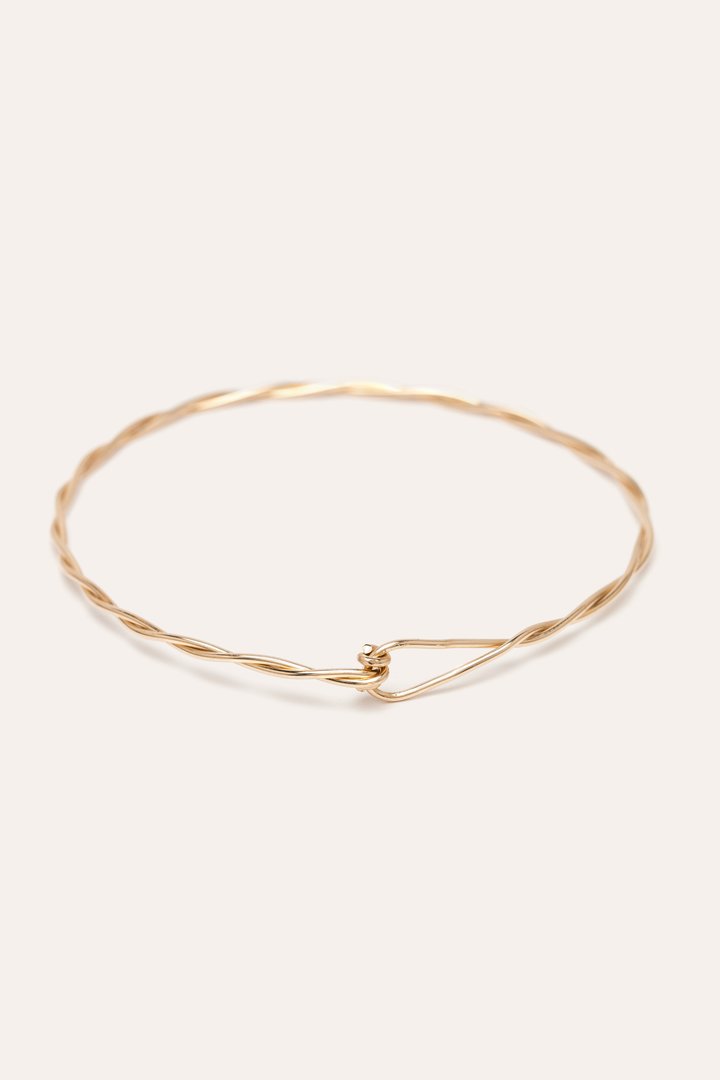 Bracelet Jonc Torsade doré