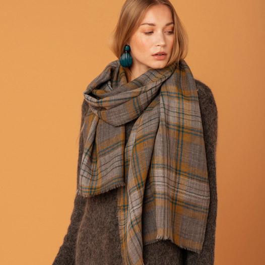 Écharpe Valia Bronze et Anthracite