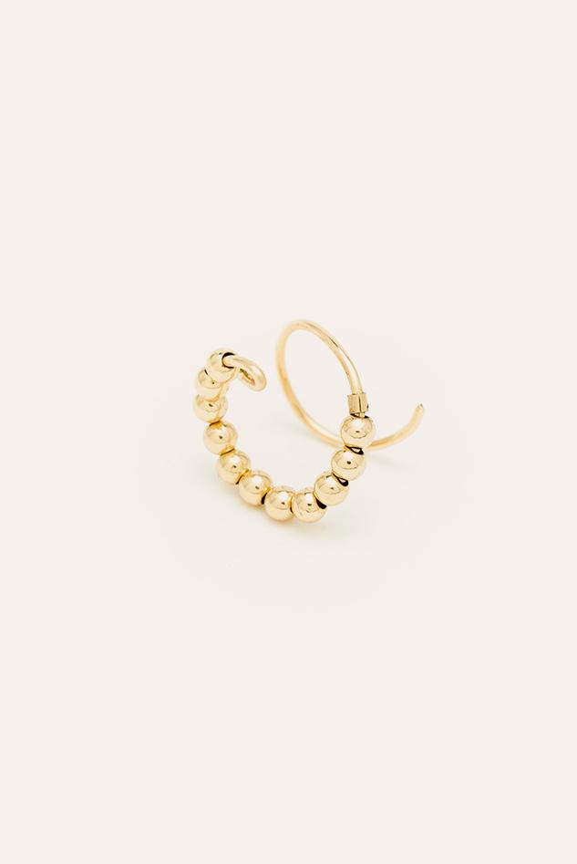 Boucle d'oreille Fruits d'or double - Gauche