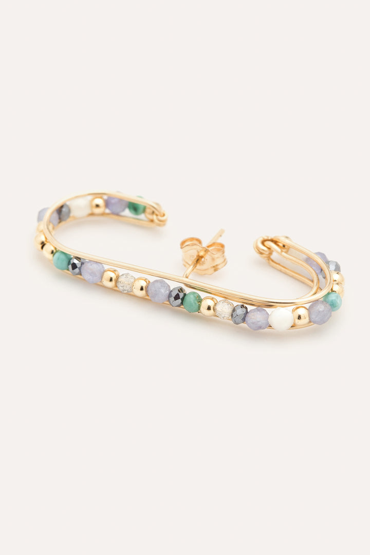 Boucle d'oreille Queen Illusion Lagon