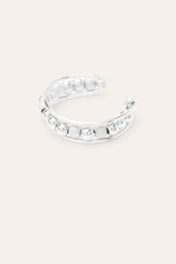 Bague d'oreille Fruits d'or Triple Argentée