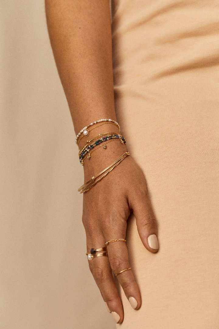 Bracelet Jonc Torsade doré