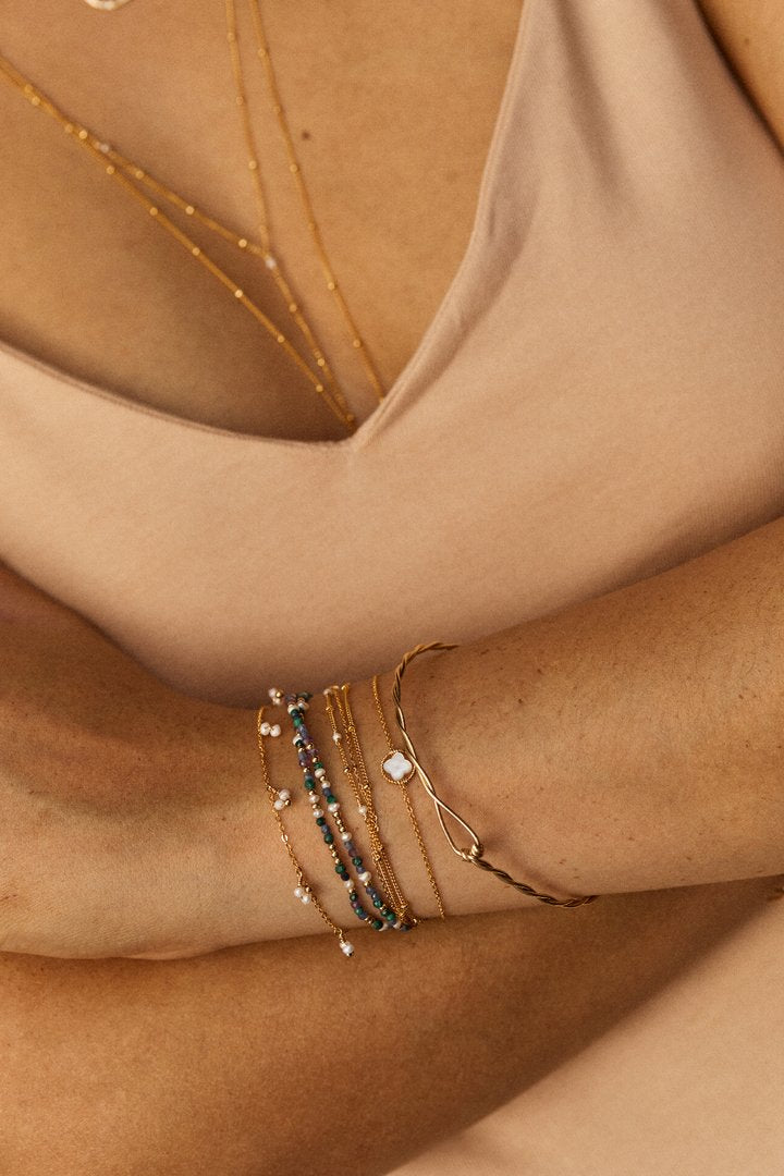 Bracelet Jonc Torsade doré