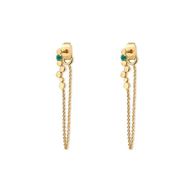 Boucles Chaînes Félicie Emeraude