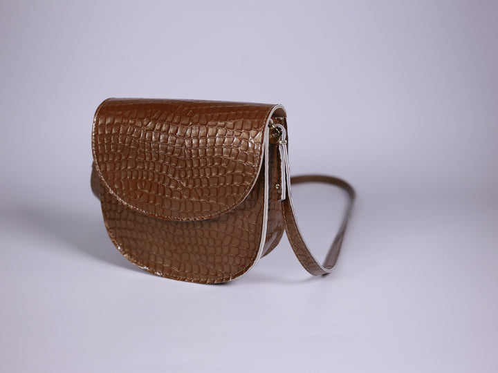 Sac Mini Luna - Croco Reglisse