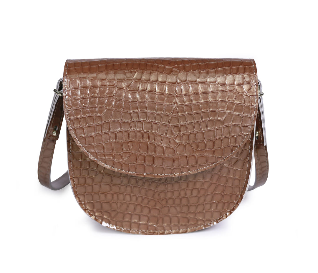 Sac Mini Luna - Croco Reglisse