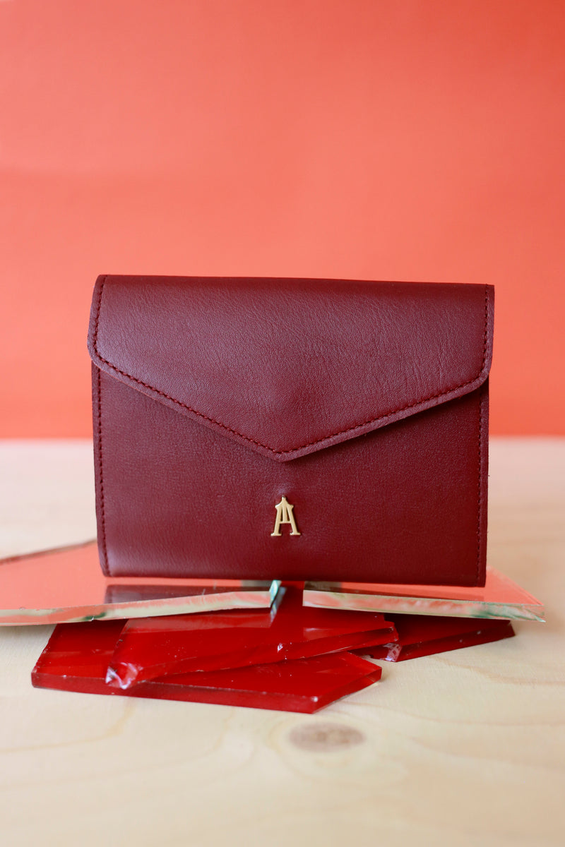 Portefeuille Mini Pliage - Bordeaux