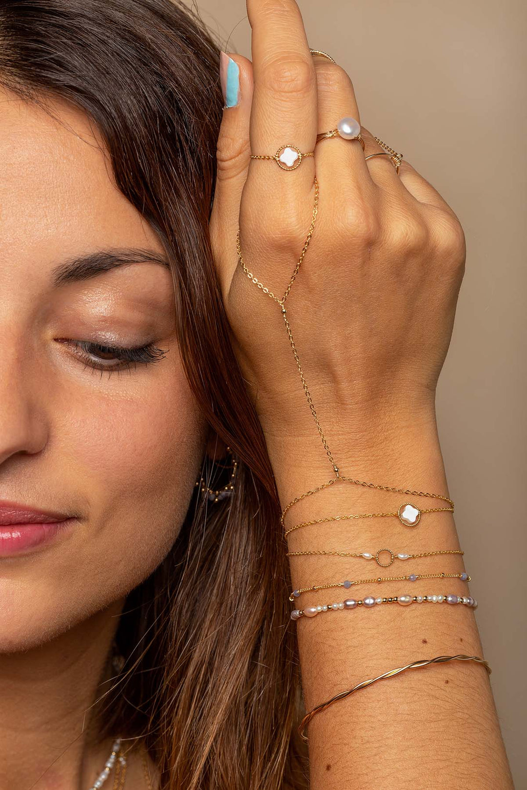Bracelet Jonc Torsade doré
